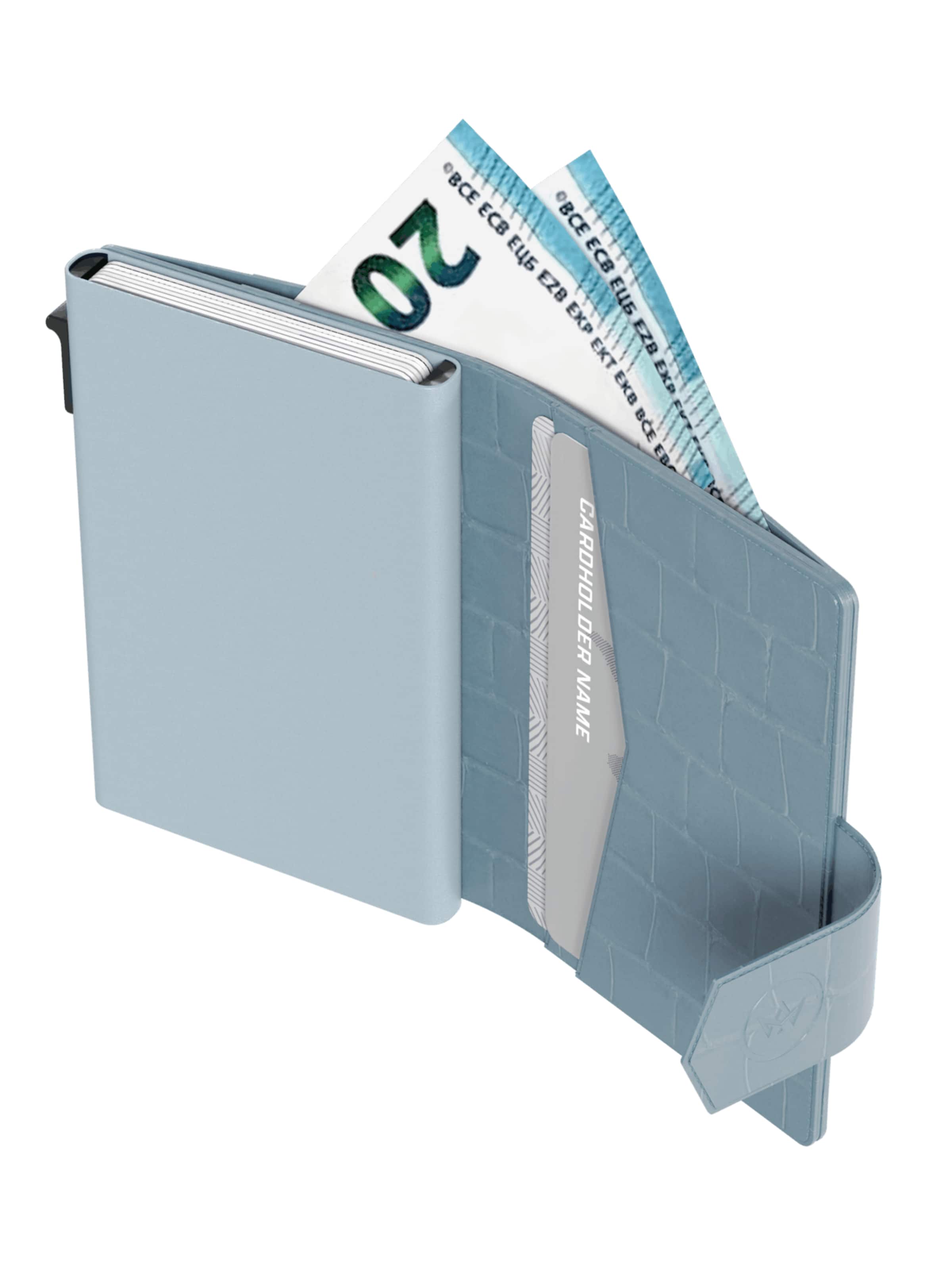 Porte-monnaies 'Pasjeshouder Plus Croco' Prowallet en bleu