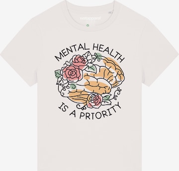 T-shirt 'Mental Health' Watapparel en blanc : devant