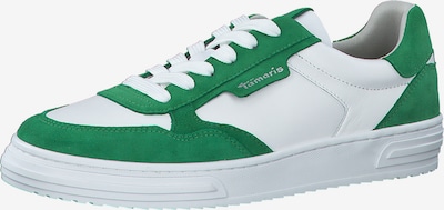 TAMARIS Baskets basses en vert / blanc, Vue avec produit