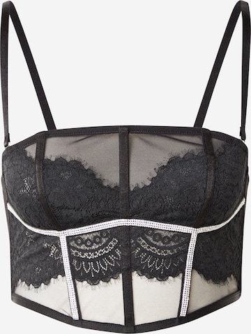 HunkemöllerBustier Grudnjak 'Odette' - crna boja: prednji dio