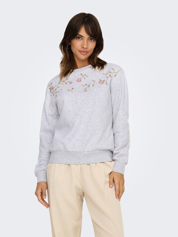 Sweat-shirt 'ONLSara' ONLY en gris : devant