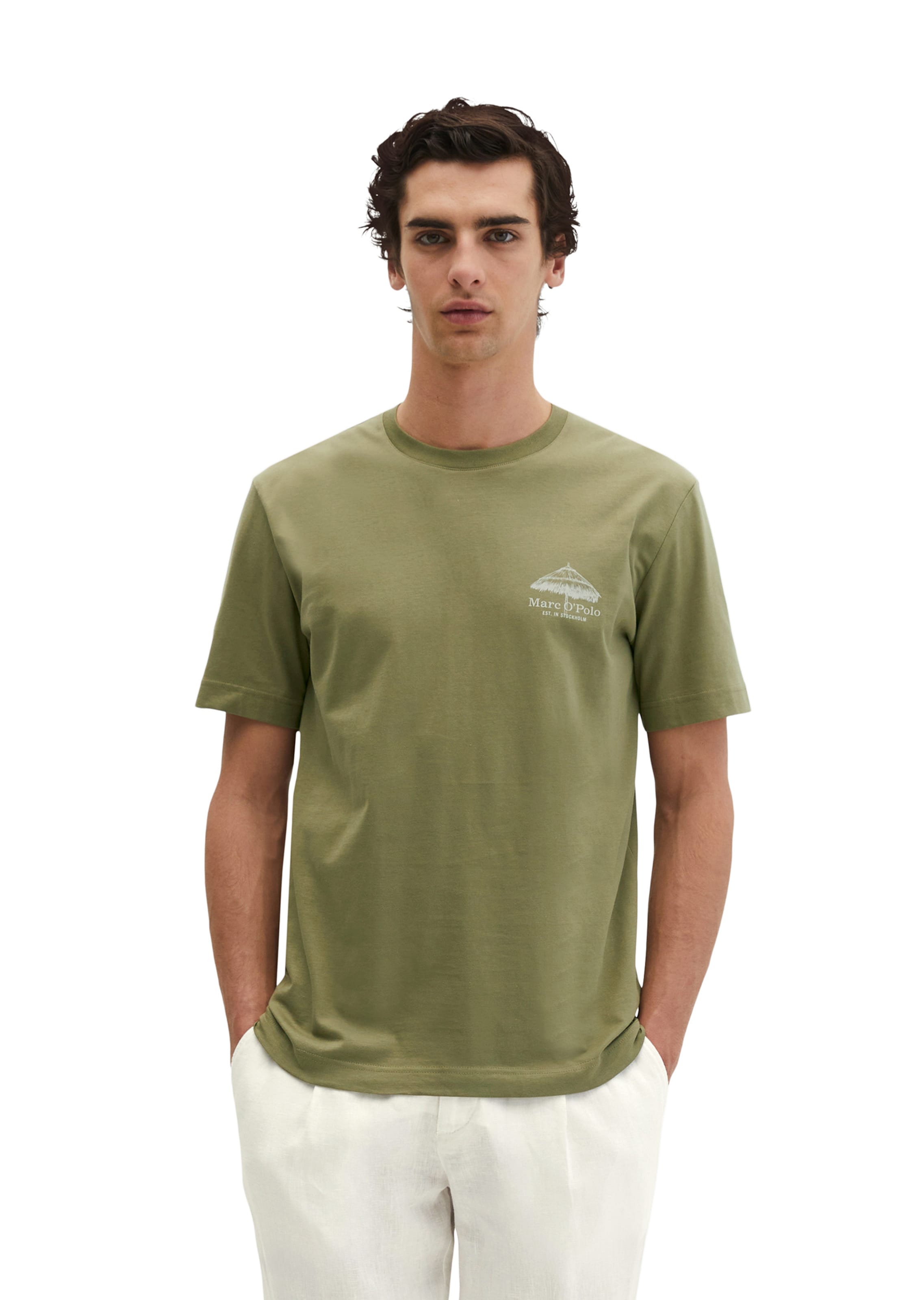 T-Shirt Marc O'Polo en vert : devant