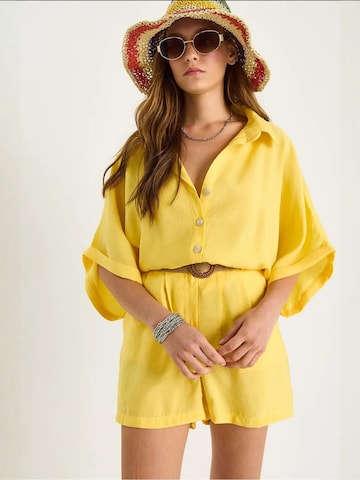 Pantalons de tailleur Bianco Lucci en jaune