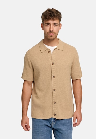 INDICODE JEANS Strickjacke 'Daxmark' in Beige: Vorderseite