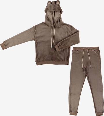 Apollo Sweatsuit in Brown: front