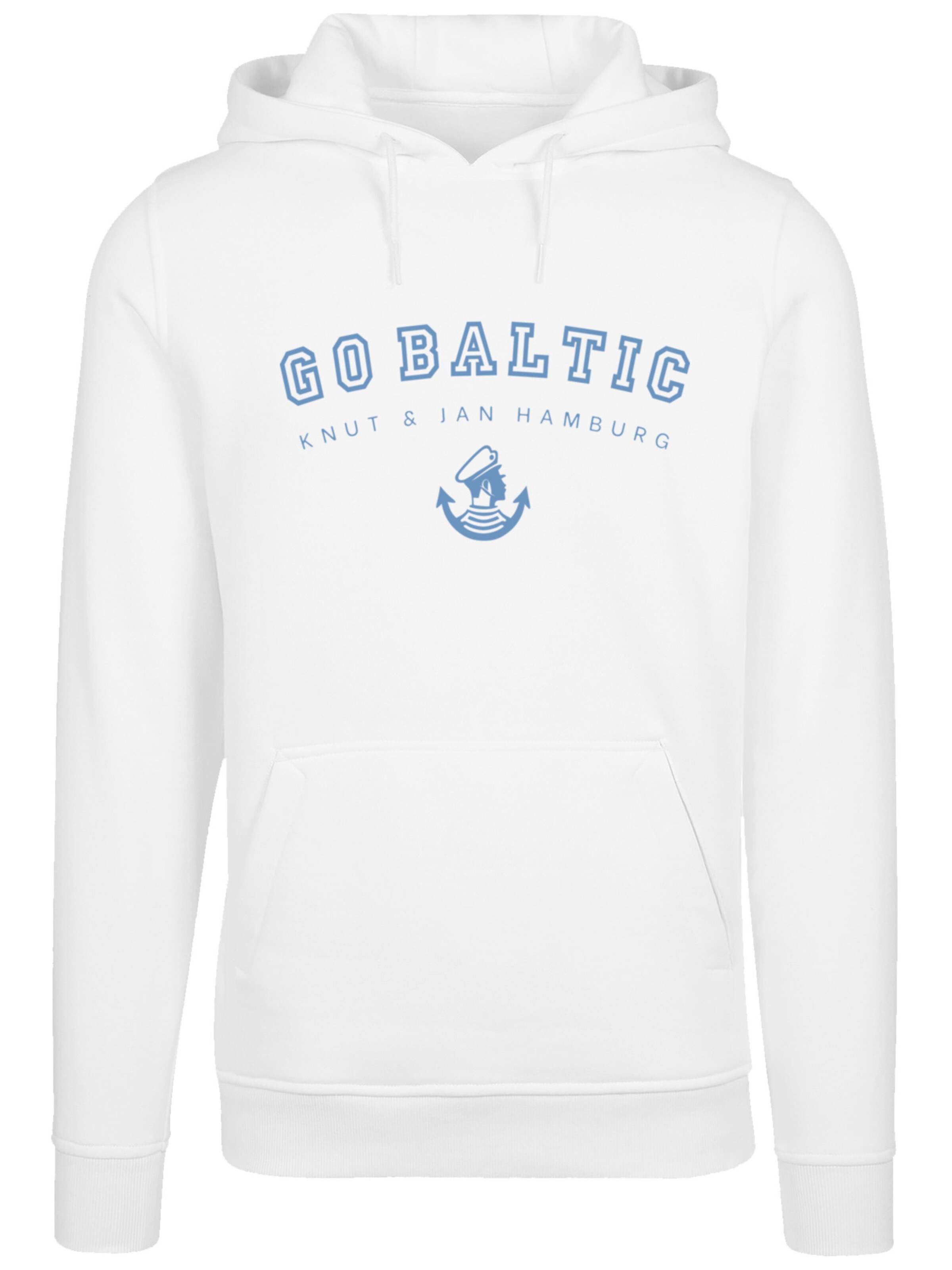 F4NT4STIC Sweatshirt 'Go Baltic' in Wit: voorkant