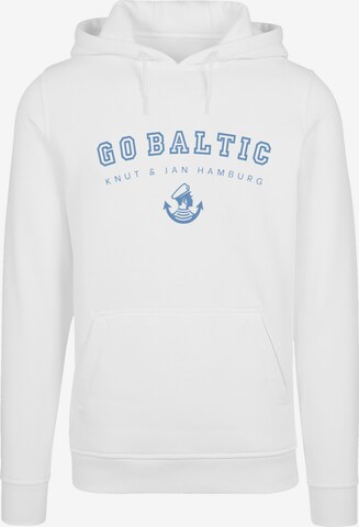 Sweat-shirt 'Go Baltic' F4NT4STIC en blanc : devant
