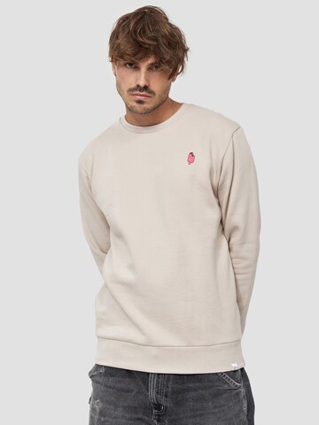 Sweat-shirt 'Eis' Mikon en beige : devant