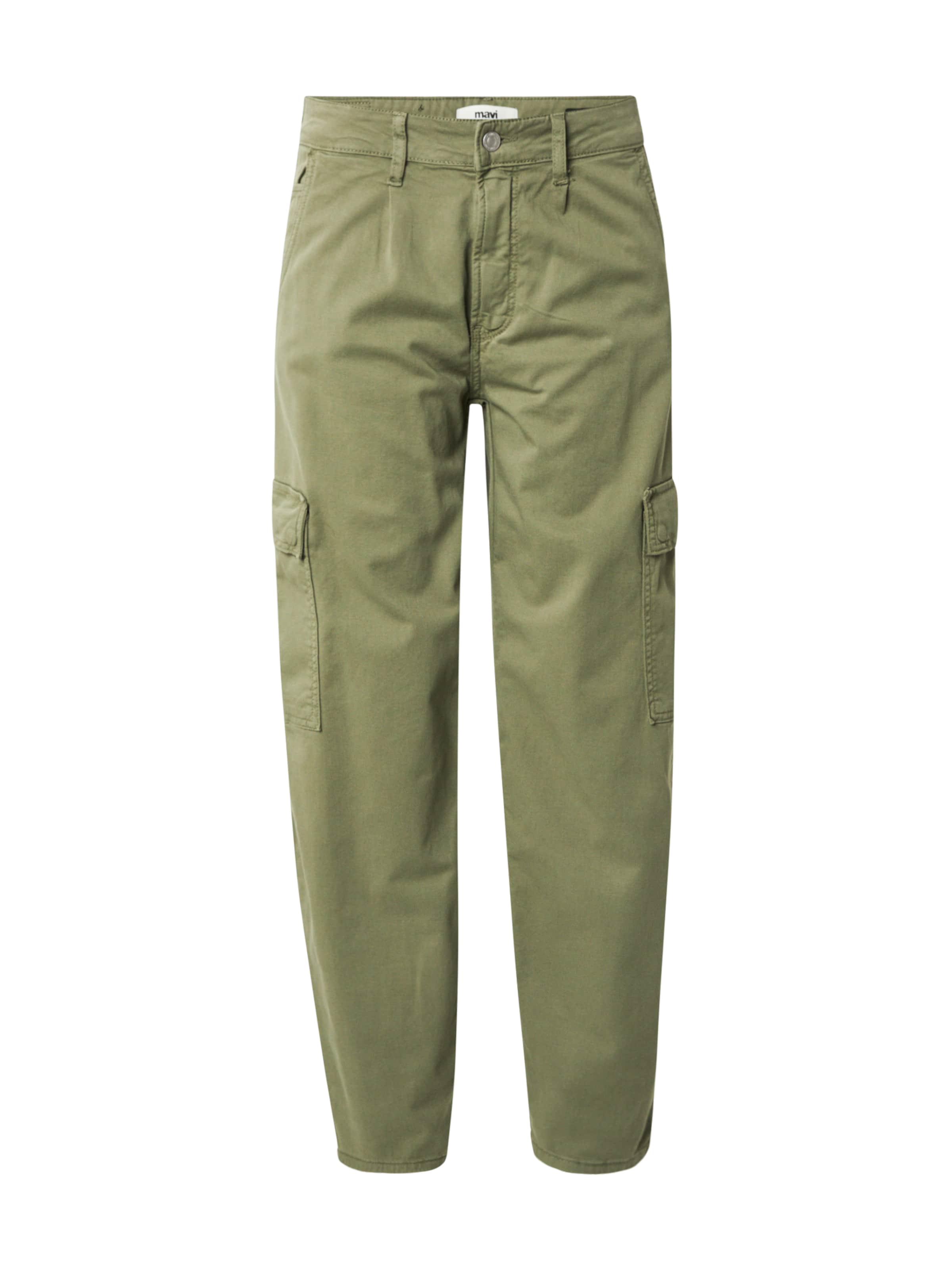 Mavi Avar lõige Klapptaskutega teksapüksid 'JACY', värv roheline: eest vaates