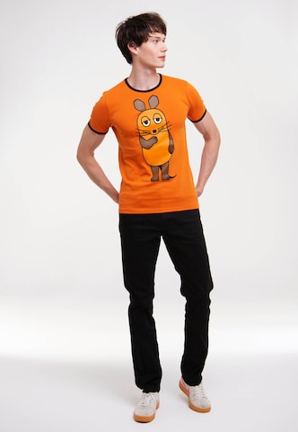 LOGOSHIRT Shirt 'Die Sendung mit der Maus - Die Maus' in Oranje
