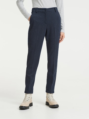 OPUS Slim fit Pleated Pants 'Melina' in Blue: front