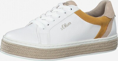 Sneaker bassa s.Oliver di colore caramello / marrone chiaro / bianco, Visualizzazione prodotti