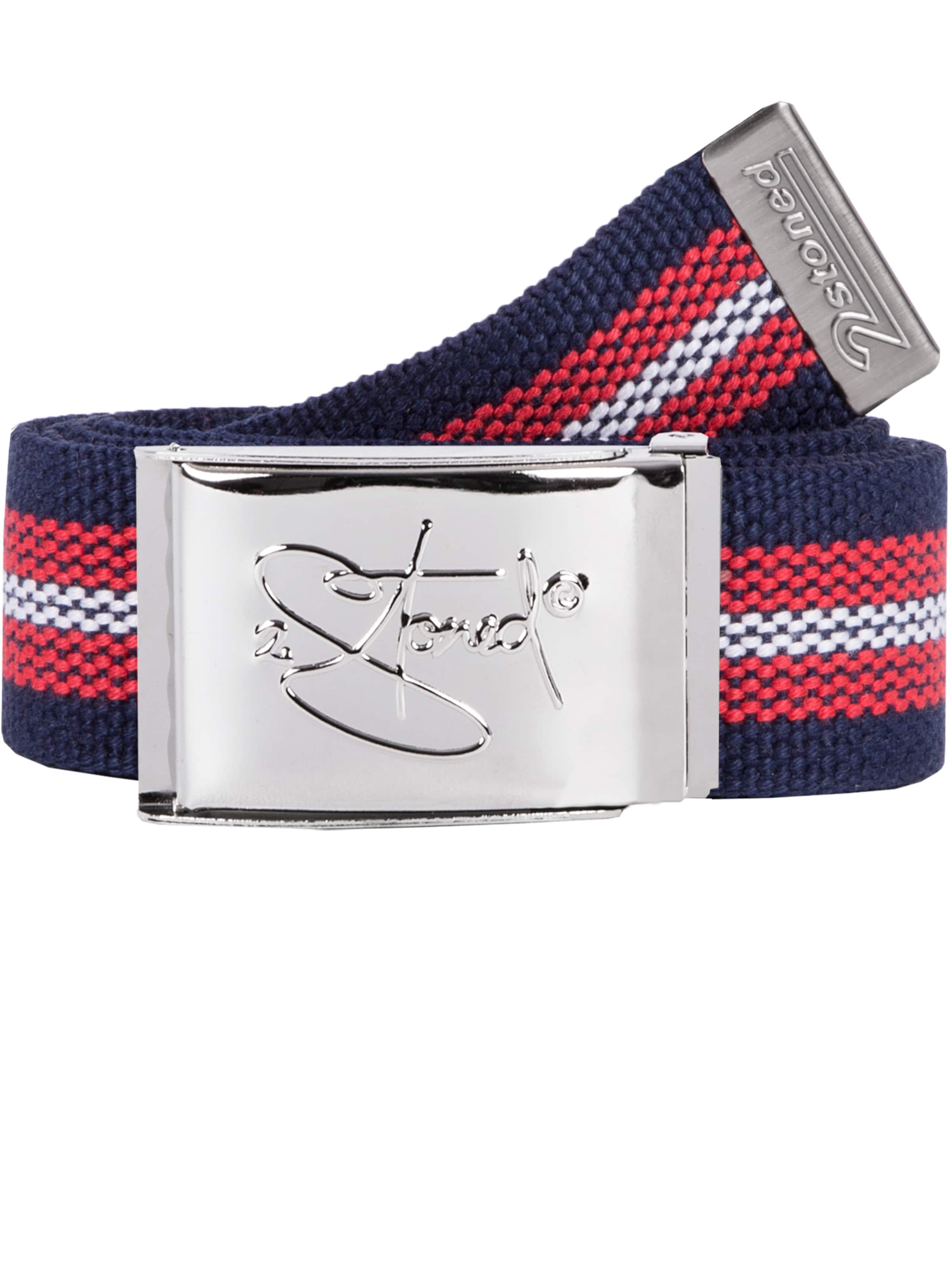 2Stoned Belt 'Classic Chrom Bottle-Opener' in Blue: front