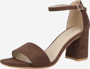 Sandales à lanières 'Alisha' ABOUT YOU en marron : devant
