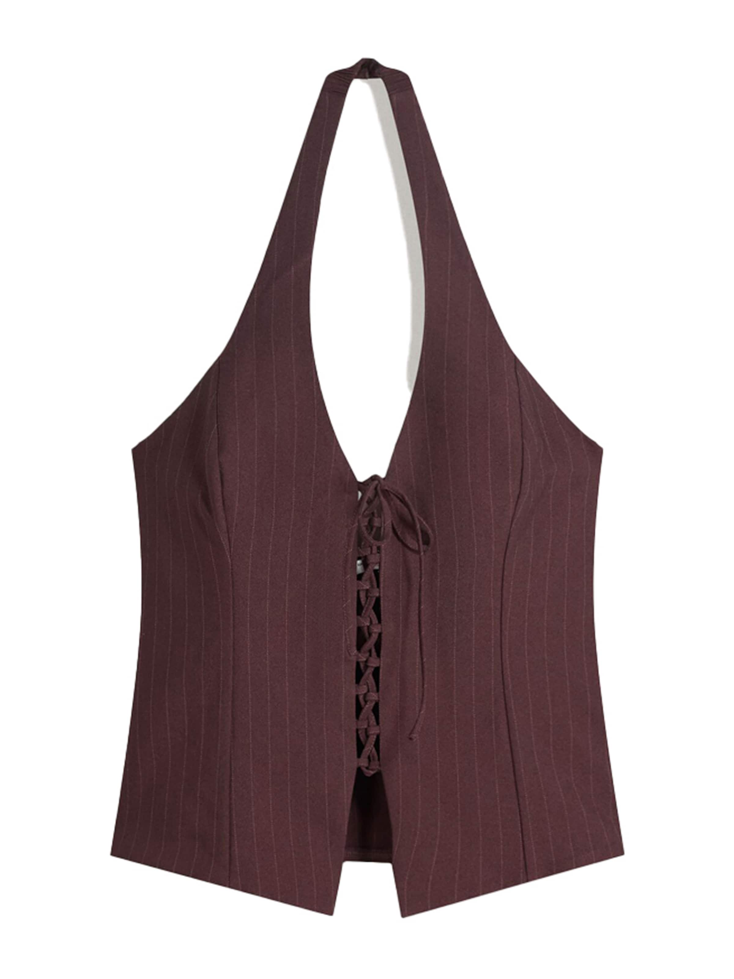 Bershka Top | rdeča barva: sprednja stran