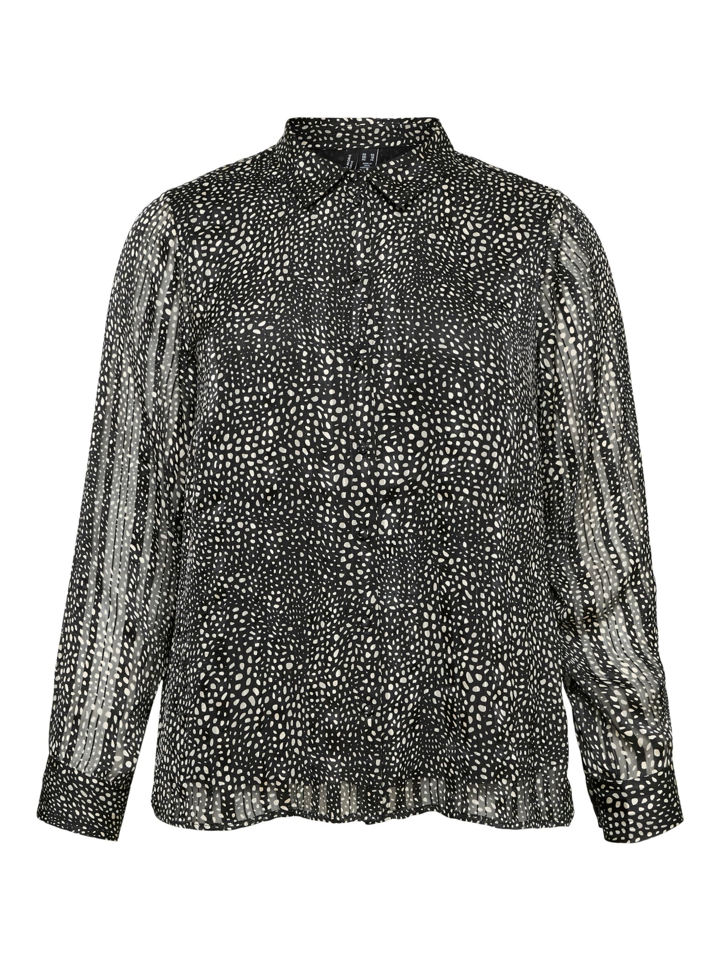 Vero Moda Curve Blouse 'VMCNABILA' in Zwart: voorkant