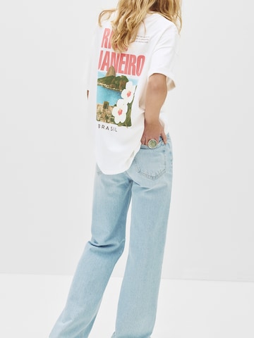 Pull&Bear Shirts 'RIO DE JANEIRO' i hvid: forside