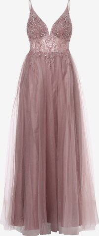Unique Evening Dress in Pink: front