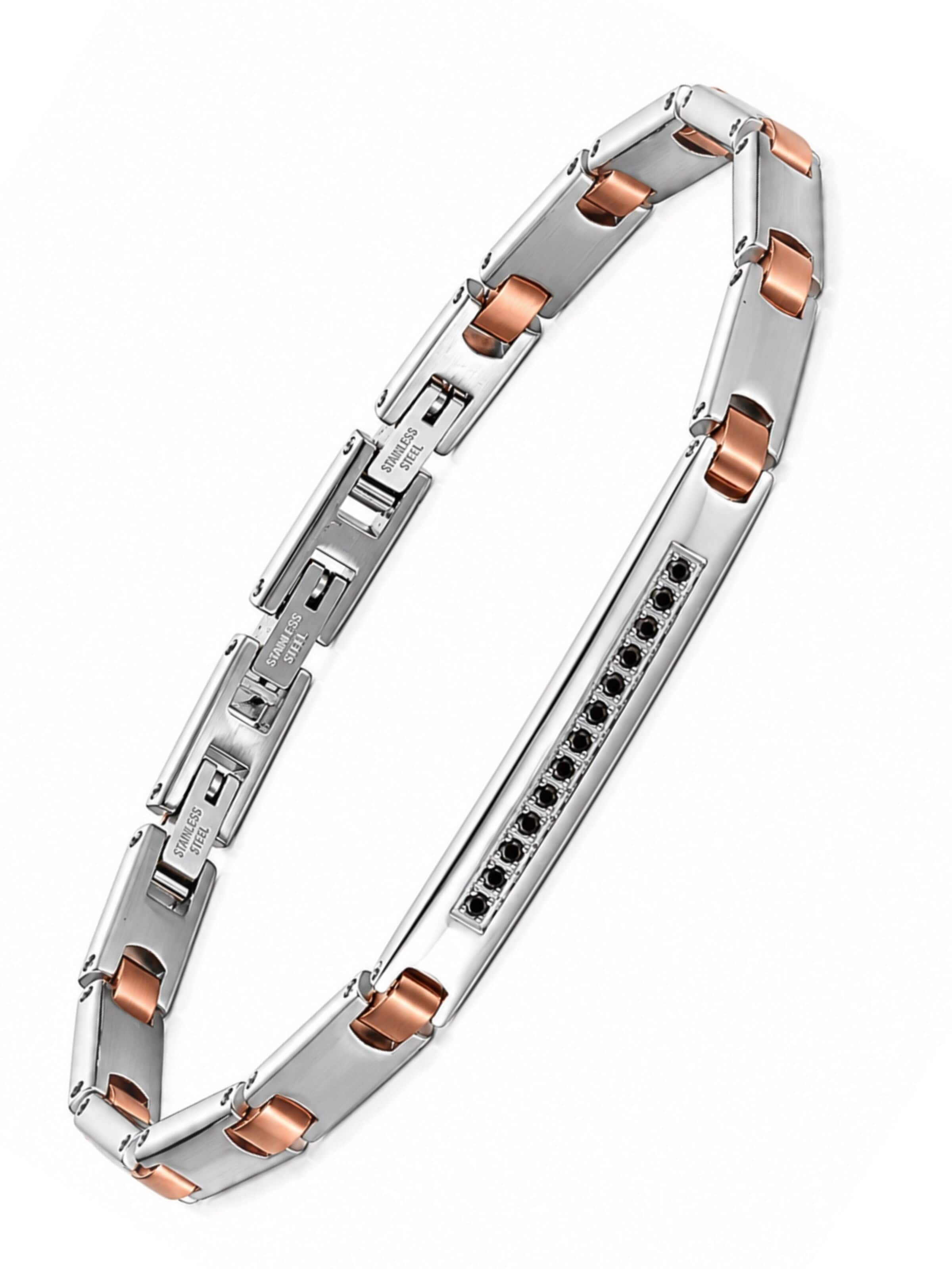 UNIQAL Armband 'LINEA'‌‌‌‌ in Silber: Vorderseite