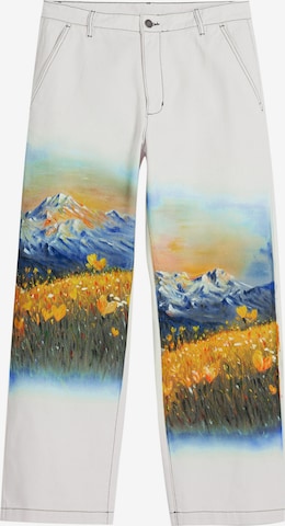 DesigualWide Leg/ Široke nogavice Hlače - bijela boja: prednji dio