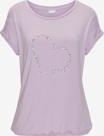 LASCANA T-Shirt in Lila: Vorderseite
