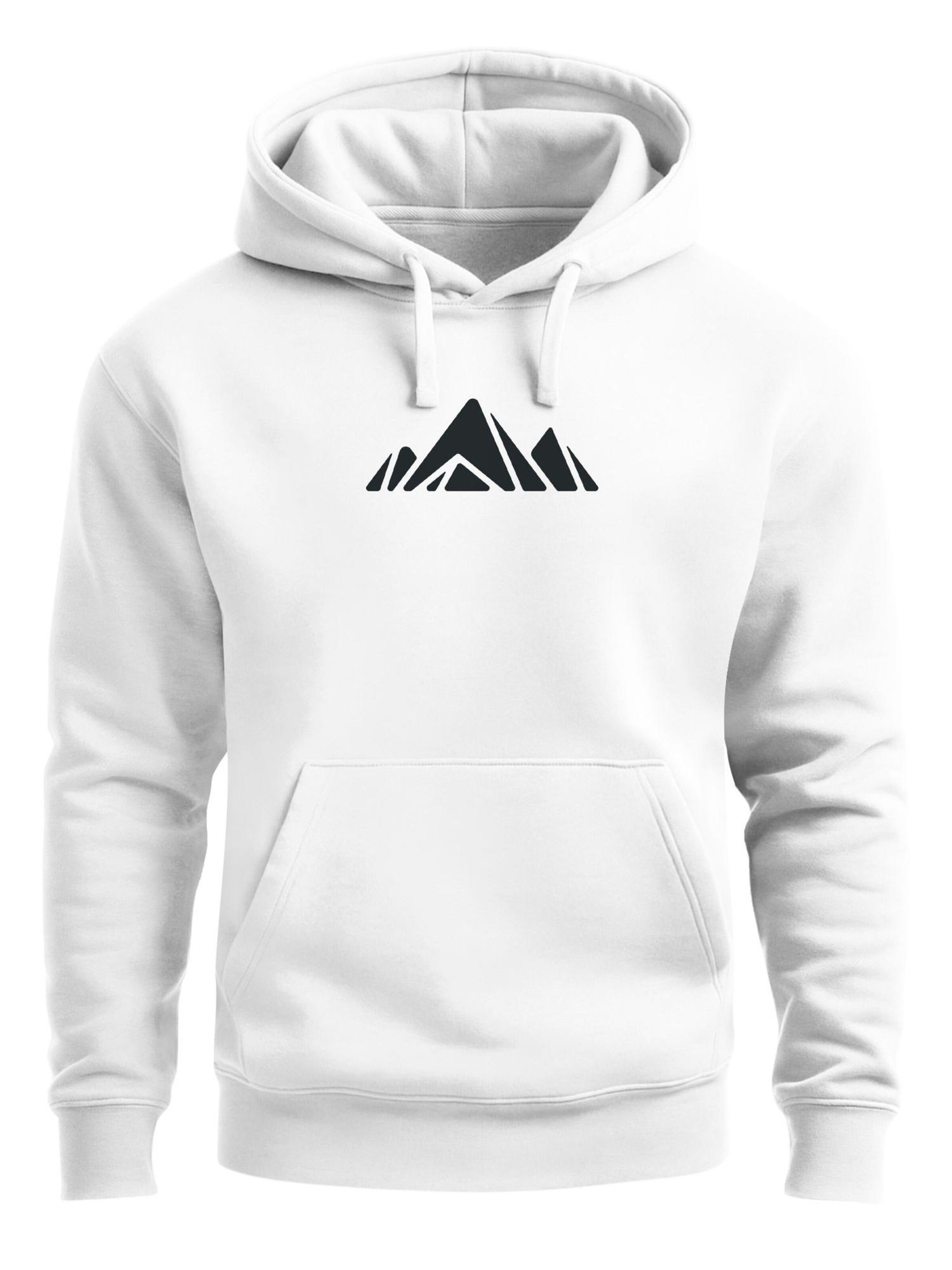 Neverless Sweatshirt 'Berg Polygon' in White: front