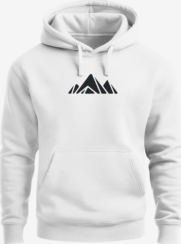Neverless Sweatshirt 'Berg Polygon' in Weiß: Vorderseite