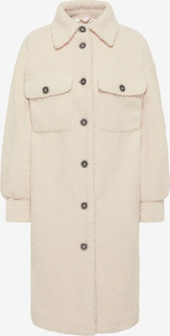 MYMO Between-Seasons Coat in White: front