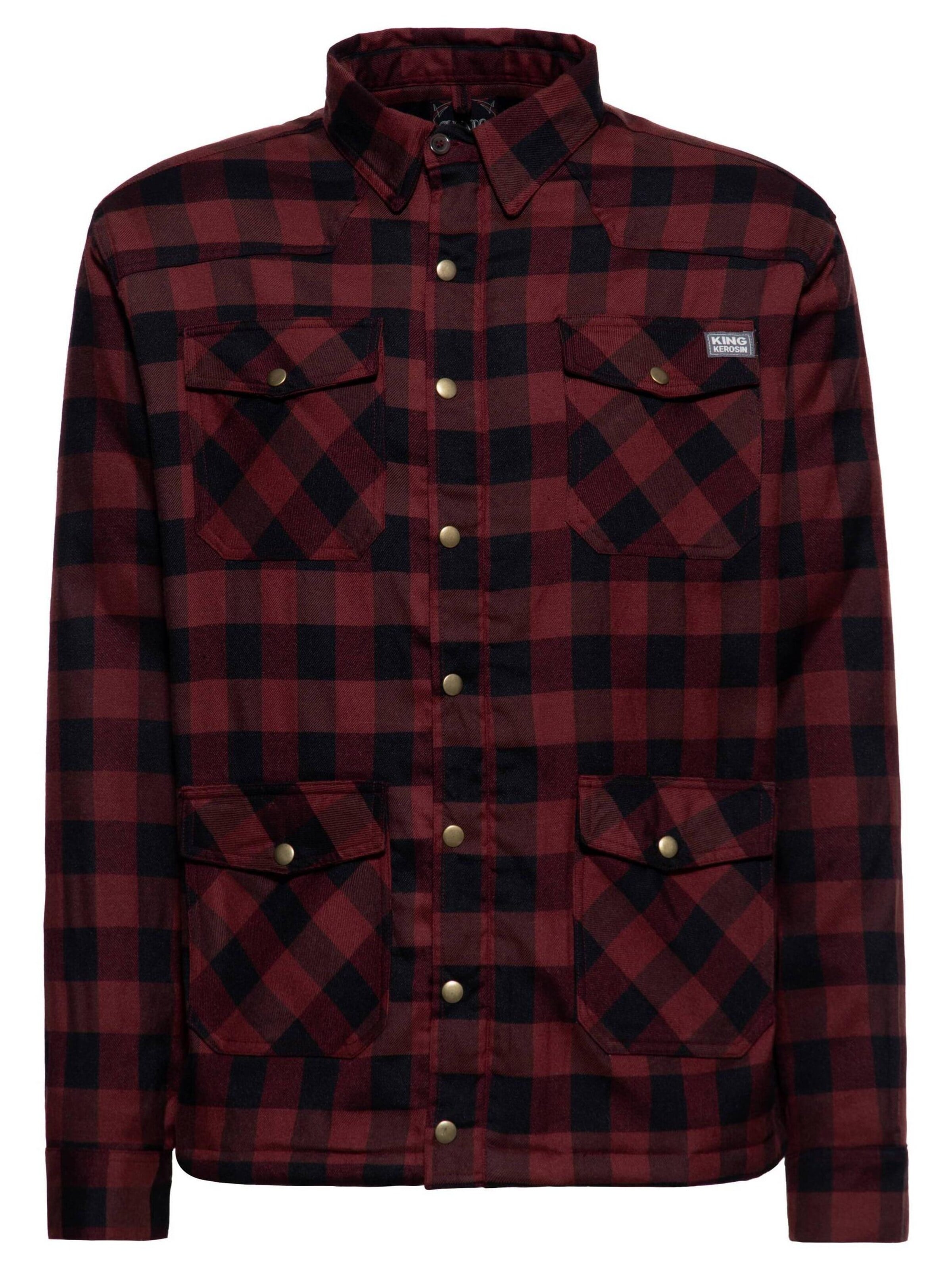 King Kerosin Regular Fit Hemd in Rot: Vorderseite