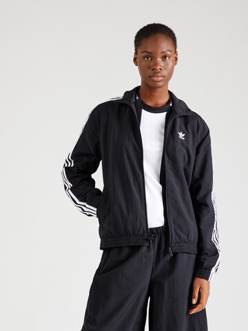 ADIDAS ORIGINALS Sweat jacket in Black: front