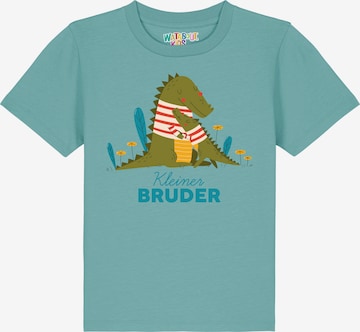 Maglietta 'Krokodil Kleiner Bruder' di watabout.kids in blu: frontale