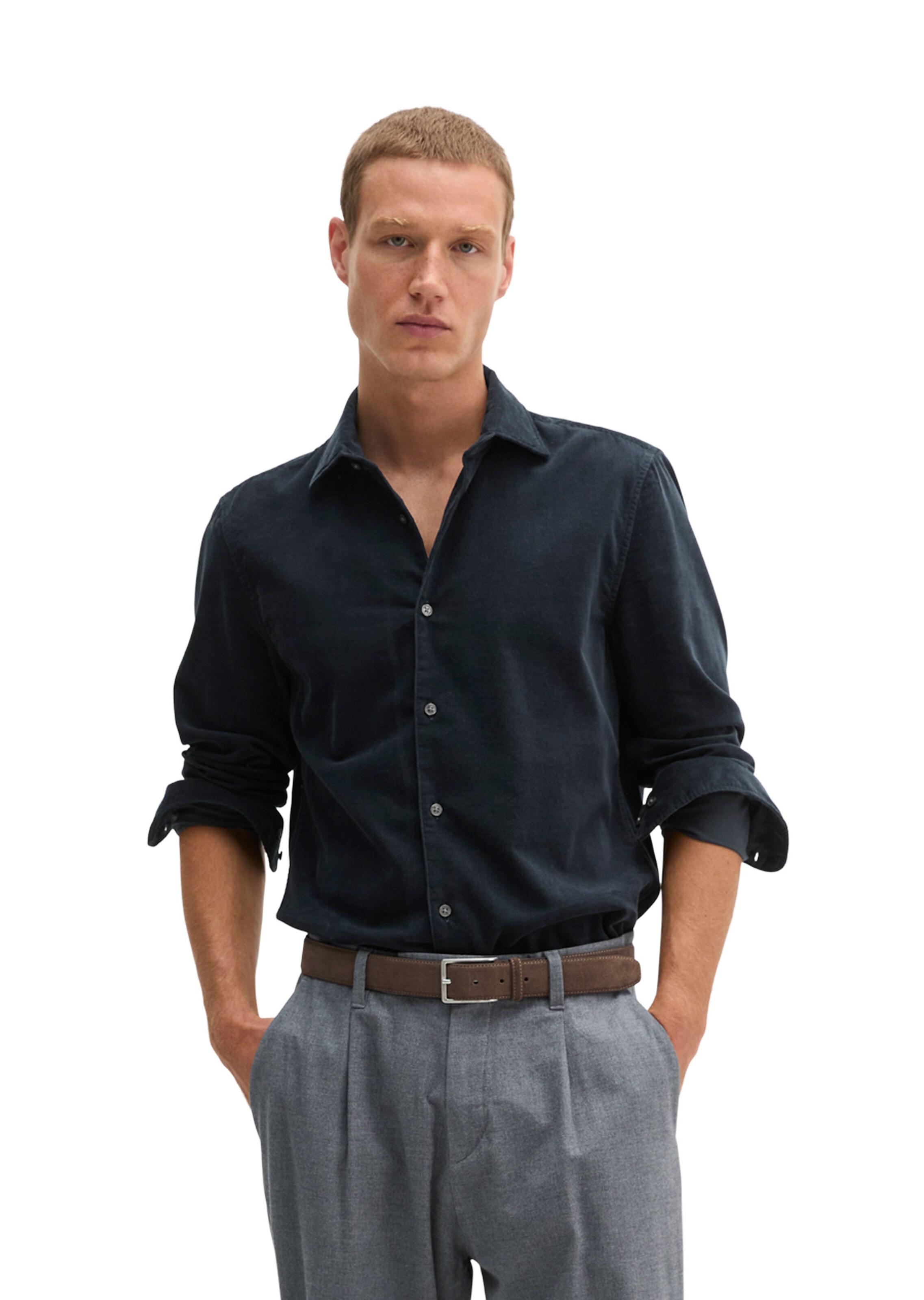 Marc O'Polo Regular fit Button Up Shirt in Blue: front