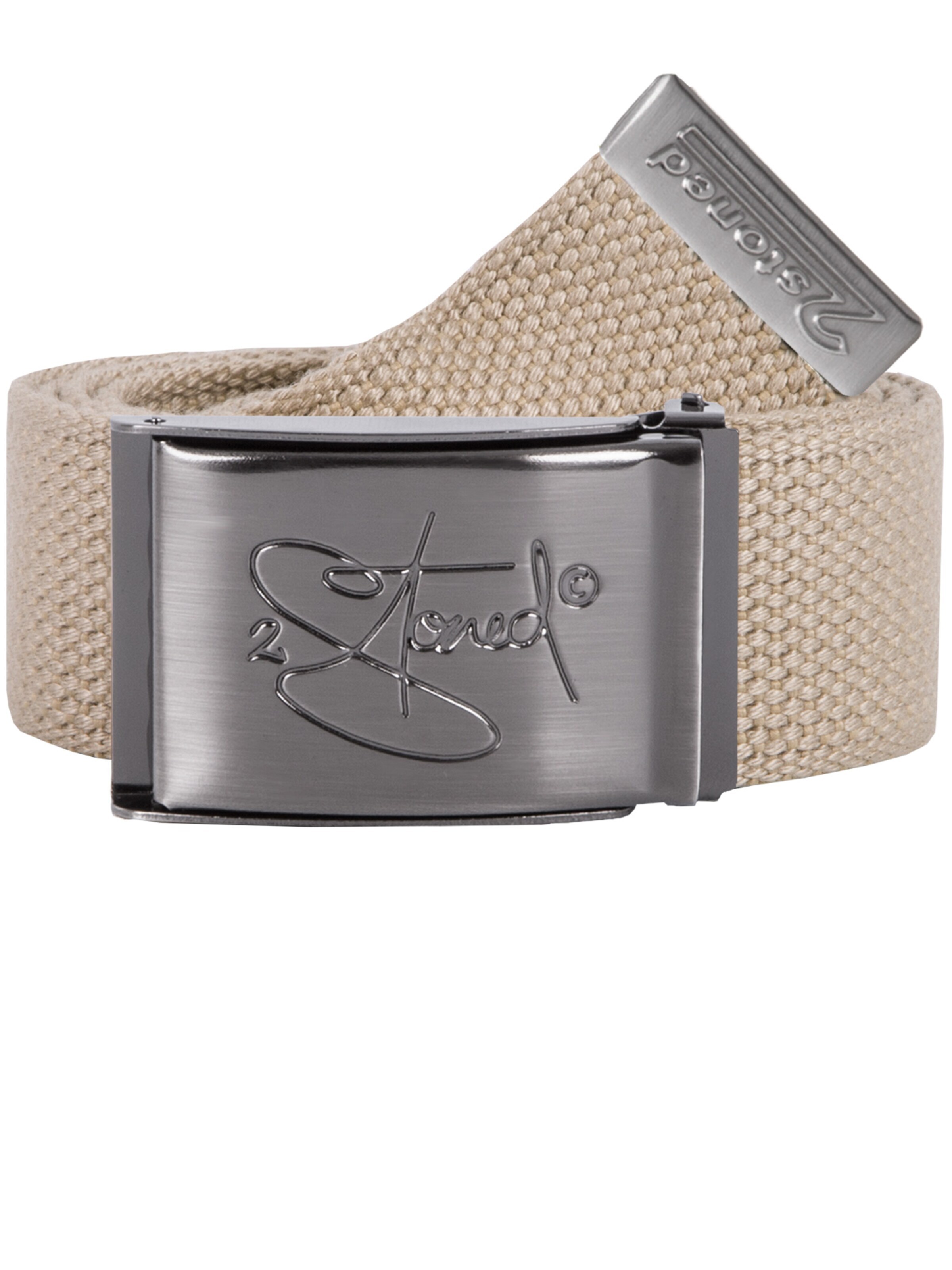 2Stoned Belt 'Classic Matt' in Beige: front