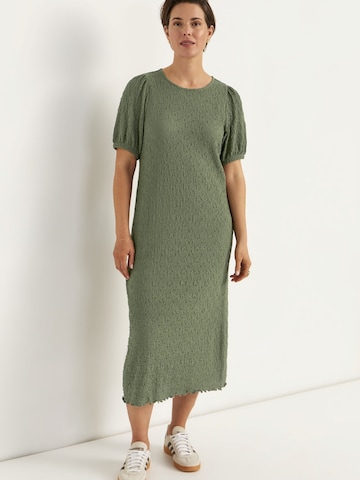 Cellbes of Sweden Jerseykleid mit Struktur in Grün: Vorderseite