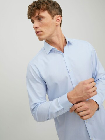 JACK & JONES Comfort fit Button Up Shirt 'Blaparker' in Blue