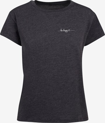 Merchcode Shirt 'Be Hapyy' in Grey: front