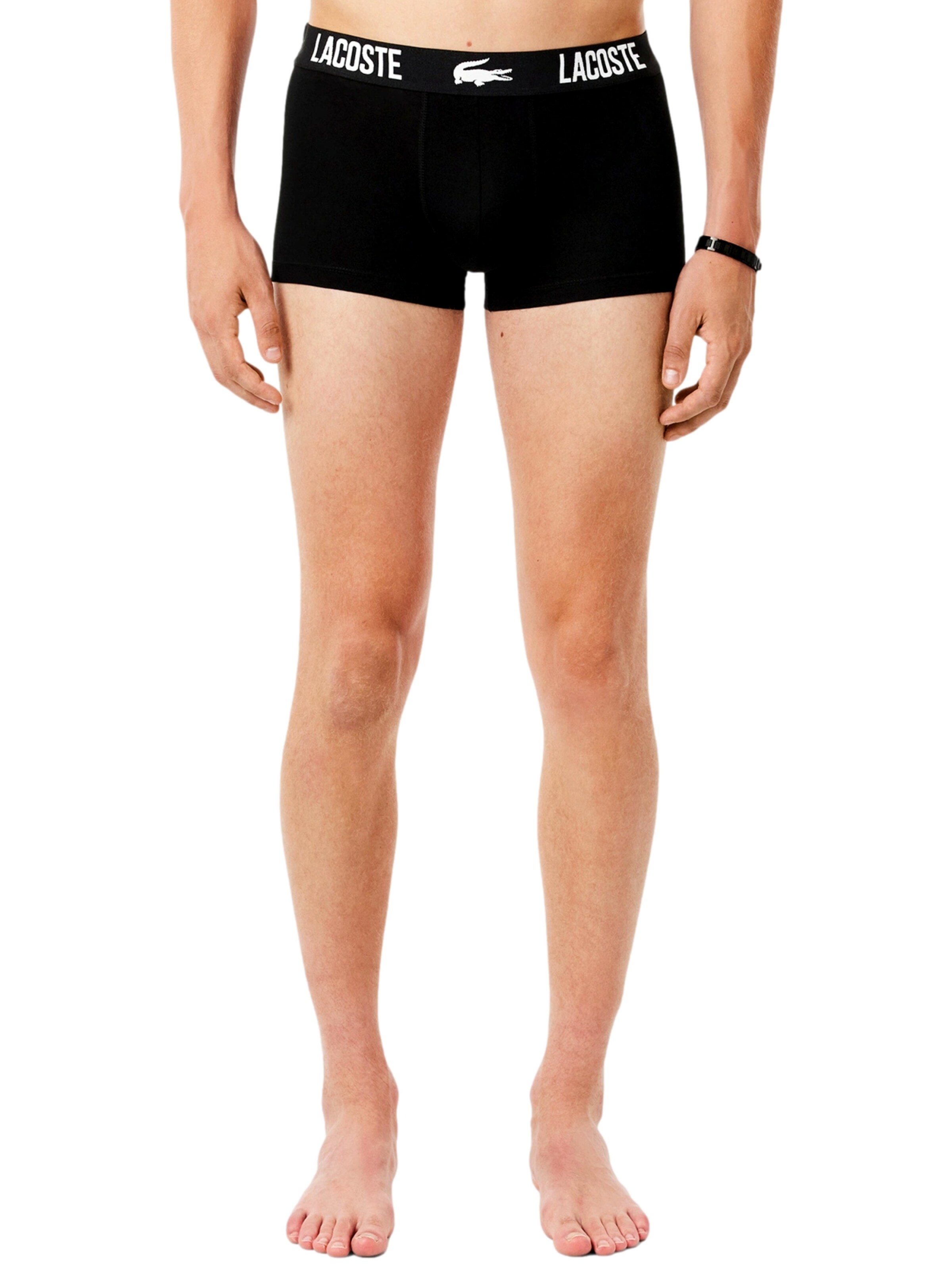 LACOSTE Boxer shorts in Black: front