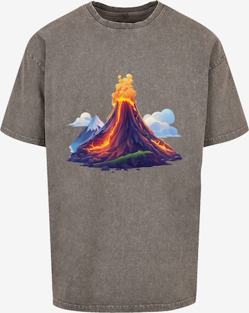 F4NT4STIC Shirt 'Vulkanausbruch' in Grijs: voorkant