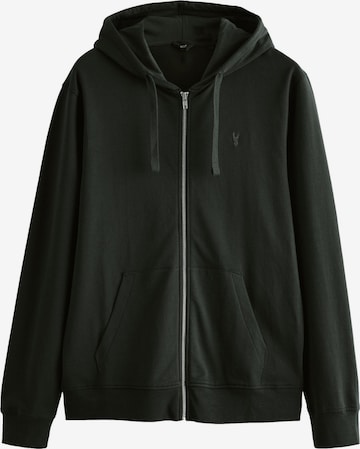Next - Sudadera con cremallera en verde: frente