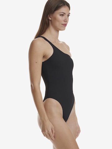 Wolford Bralette Swimsuit ' High Leg One Piece ' in Black
