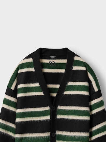 Burocs Knit Cardigan 'Fuzzy V-Neck' in Black