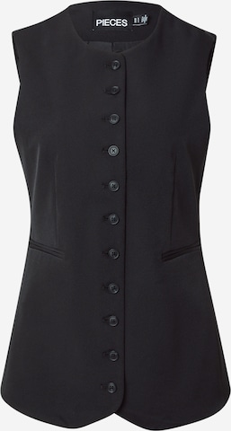 PIECES Anzugweste 'PCTempre' in Schwarz: Vorderseite