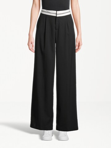 Wide leg Pantaloni cutați 'PREPPY' de la AÉROPOSTALE pe negru: față