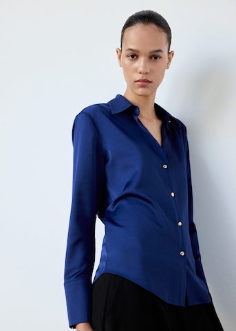MANGO Blouse 'IDEALE' in Blue: front