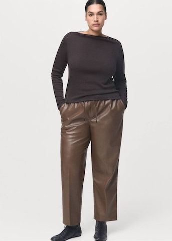 MANGO Loosefit Broek 'Apple' in Bruin