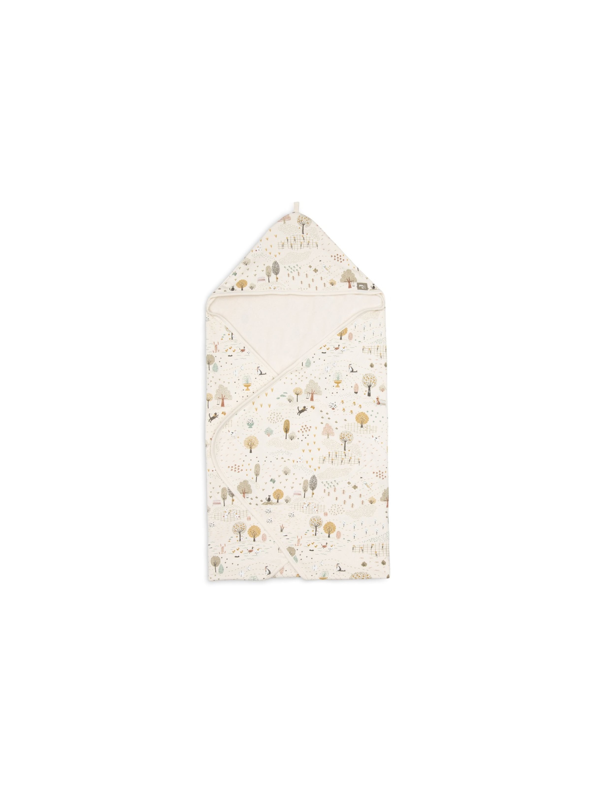 Serviette de douche 'Tiny Park' Jollein en beige : devant