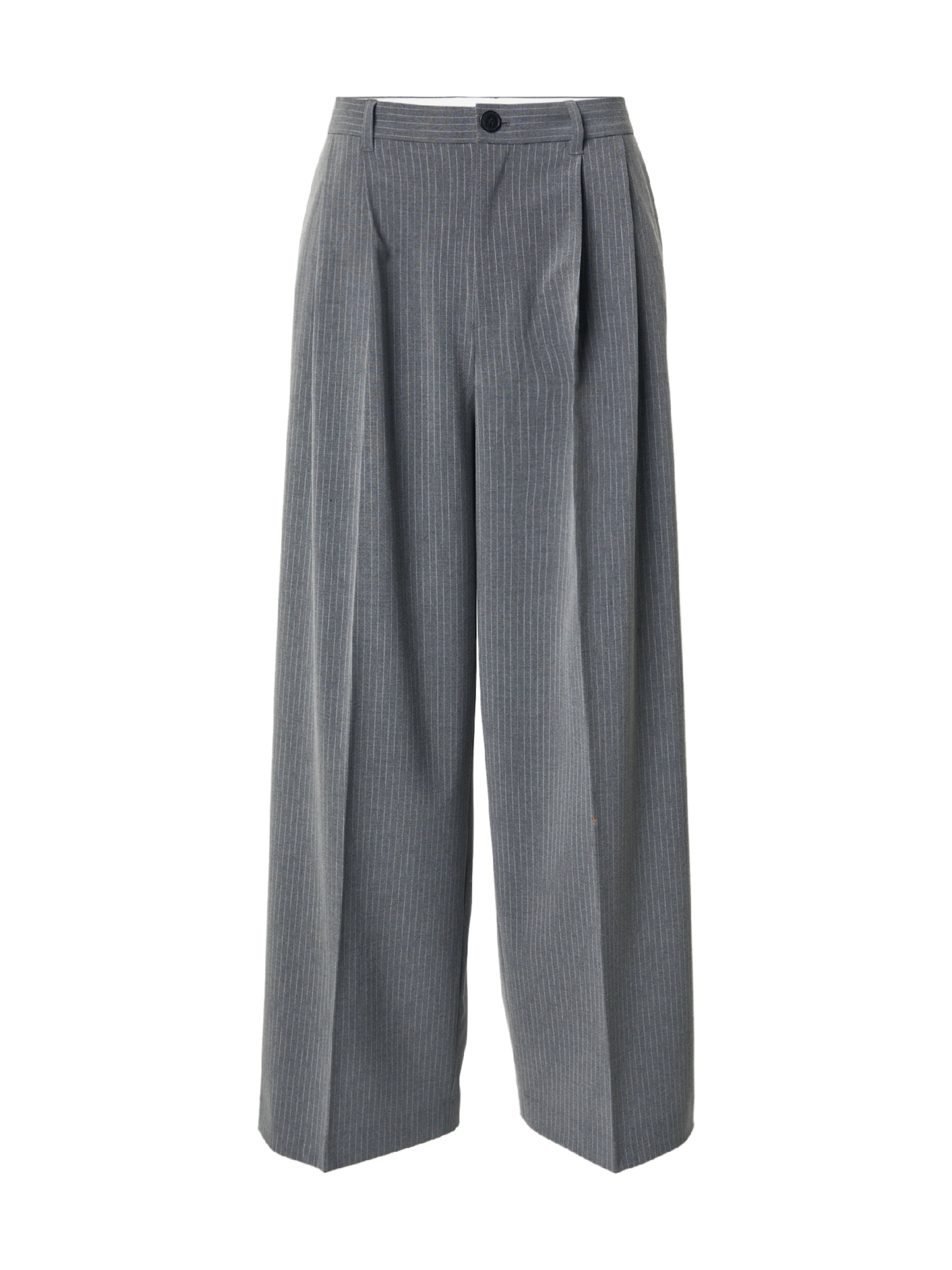 WEEKDAY - Pierna ancha Pantalón plisado 'Nate' en gris: frente