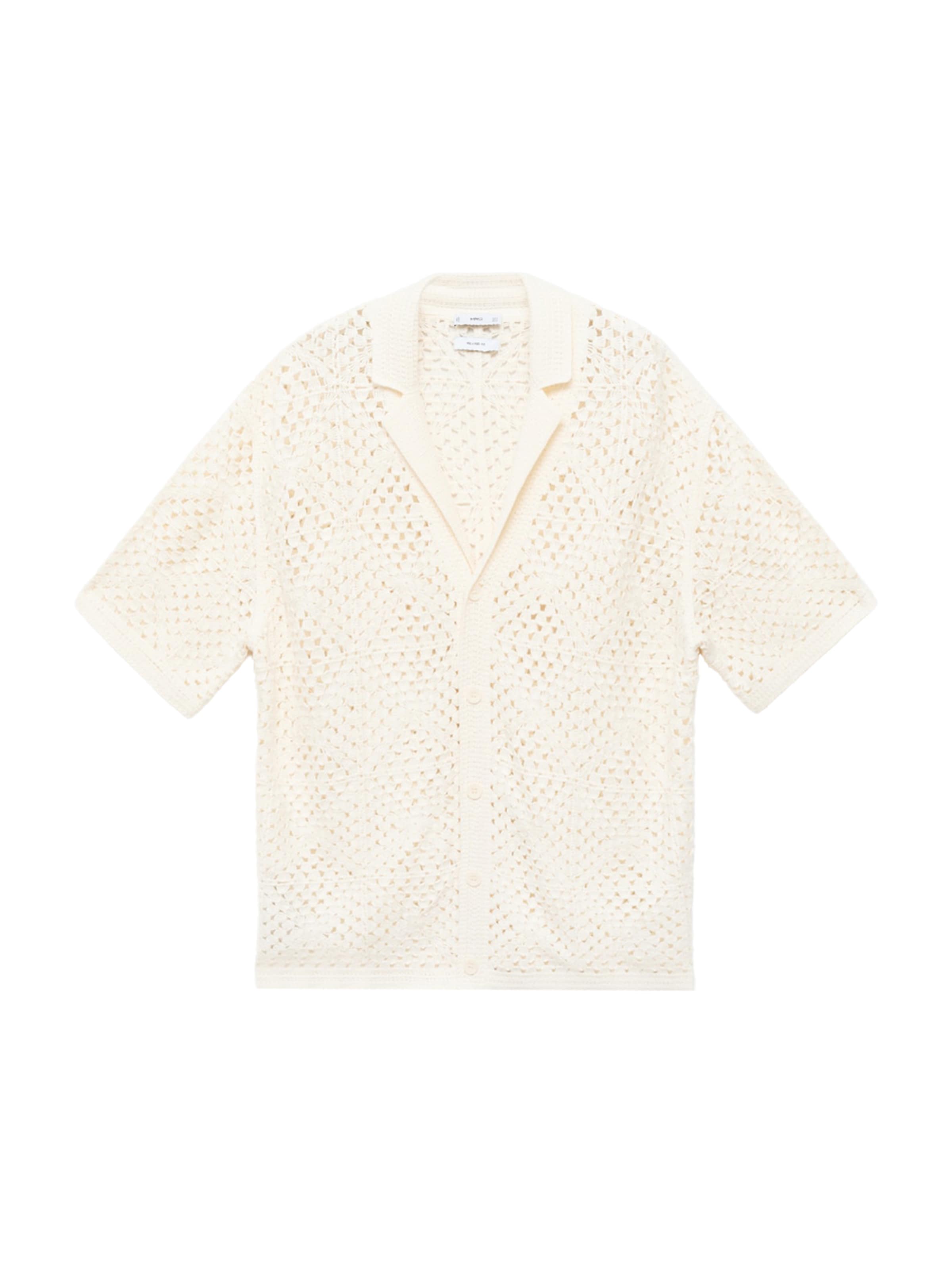 MANGO MAN Comfort Fit Hemd 'CONCHA' in Beige: Vorderseite