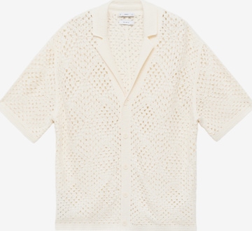 MANGO MANComfort Fit Košulja 'CONCHA' - bež boja: prednji dio