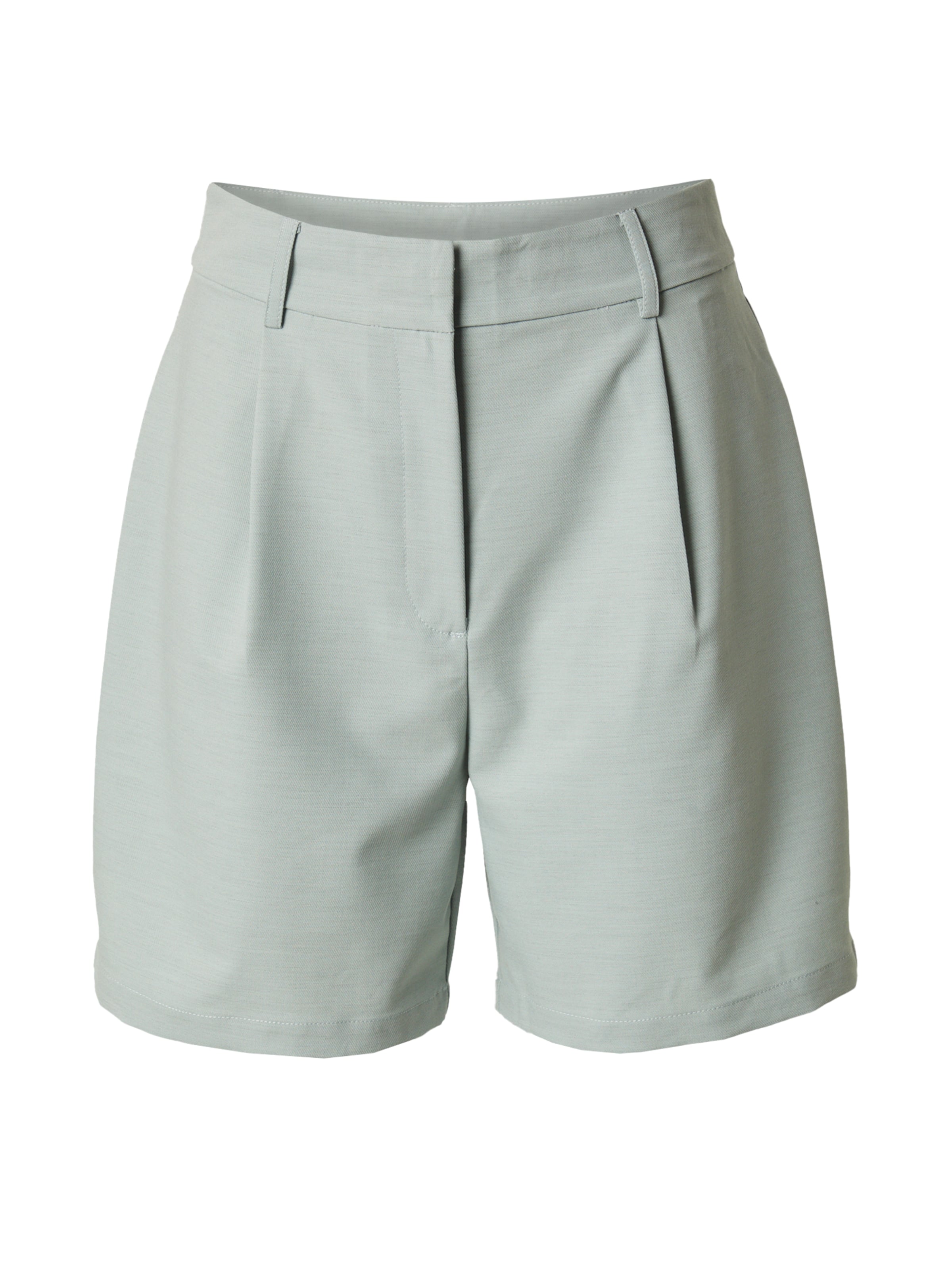 ABOUT YOU Regular Pleat-Front Pants 'Sanja' in Green: front